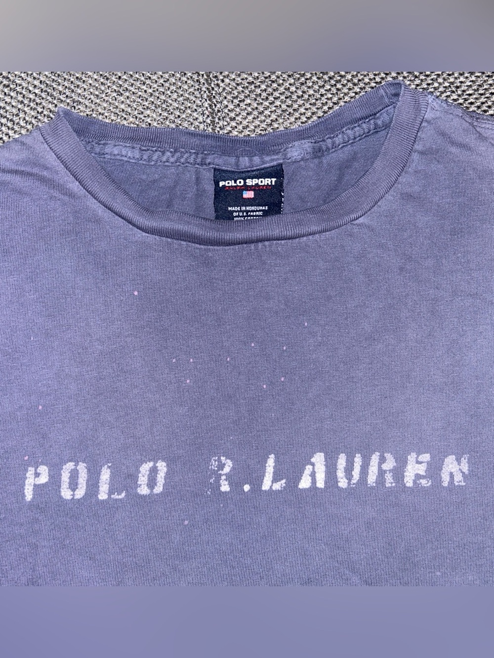 Rare 90s Polo Ralph Lauren Faded Navy Blue Military T Shirt Men’s Small
